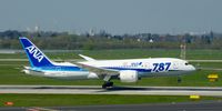 JA814A @ EDDL - ANA, is here smoothly touching down at Düsseldorf Int'l(EDDL) - by A. Gendorf
