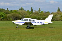 G-LACB @ EGCB - Piper Cherokee at Manchester City Airport. - by David Burrell
