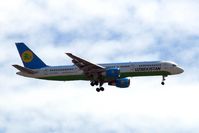 VP-BUD @ EGLL - Boeing 757-23P [30061] (Uzbekistan Airways) Home~G 24/06/2006. On approach 27L. - by Ray Barber