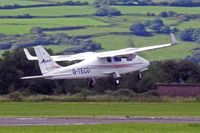 G-TECD @ EGFP - P-2006T, Aeros Gloucester Staverton based, seen departing runway 04 en-route RTB.