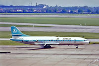 LX-LGF @ EGLL - Sud Aviation SE.210 Caravelle 6R [166] (Luxair) Heathrow~G 28/04/1972. From a slide. - by Ray Barber