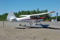 N1436H @ UUO - on floats at Willow airport AK - by Jack Poelstra