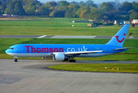 G-OBYB @ EGBB - Boeing 767-304ER [28040] (ThomsonFly) Birmingham Int'l~G 26/10/2004 - by Ray Barber