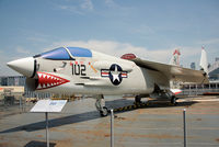 145550 - This Crusader is painted to represent Lt. Toni Nargi's aircraft from USS Intrepid that was credited with a missile kill of a North Vietnamese MiG-21 on Sept. 19, 1968. VF-111 'Sundowners' was deployed aboard USS Intrepid during Operation Rolling Thunder. - by Arjun Sarup