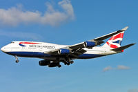 G-CIVL @ EGLL - Boeing 747-436 [27478] (British Airways) Heathrow~G 11/11/2004. On finals 27L. - by Ray Barber