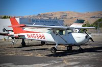 N45386 @ KRHV - SJSU (San Jose, CA) 1975 Cessna 150M parked with their hangar in the background at Reid Hillview Airport, San Jose, CA. - by Chris Leipelt