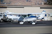 N5313N @ KRHV - So-Cal based 1980 Cessna 182Q parked on the Nice Air tie downs at Reid Hillview Airport, San Jose, CA. - by Chris Leipelt