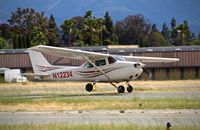 N12234 @ KRHV - Locally-based 1973 Cessna 172M departing on runway 31R at Reid Hillview Airport, San Jose, CA. - by Chris Leipelt