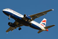 G-EUUX @ EGLL - Airbus A320-232 [3550] (British Airways) Home~G 18/01/2011. On approach 27R. - by Ray Barber