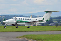 M-SPEC @ EGFF - King Air 350, Specsavers International Healthcare Ltd Guernsey based, previously N5070C, seen parked up.