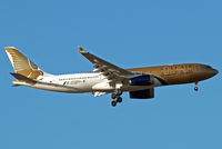 A9C-KC @ EGLL - Airbus A330-243 [286] (Gulf Air) Home~G 06/06/2015. On approach 27L . Now wears revised Grand Prix design  titles. - by Ray Barber