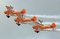 N707TJ @ EGVA - A75N1, Breitling Wingwalkers, coded 3, previously  3173 N50057, N9PK,in the company of SE-BOG/4 and N74189/2, seen displaying at RIAT 2016.