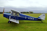 G-ADKK @ EGDV - De Havilland DH.87B Hornet Moth [8033] Hullavington~G 21/05/2005. Flag now added to tail.  - by Ray Barber