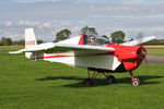 G-AVXD @ EGBR - Slingsby T.66 Nipper 3 at The Real Aeroplane Company's Helicopter Fly-In, September 18th 2011. - by Malcolm Clarke