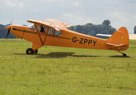 G-ZPPY @ EGLM - Piper L-18C Super Cub at White Waltham. - by moxy
