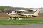 G-BTHE @ EGBR - Cessna 150L at The Real Aeroplane Company's May-hem Fly-In, Breighton Airfield, May 5th 2013. - by Malcolm Clarke