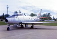 23228 @ CYBN - Sabre 23228 shown at Canadian Forces Base Borden, Ontario in August 1971 when it was being used as an instructional airframe. - by Alf Adams