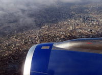 G-EUYB - Airbus A320-232 flying over London with view of The Shard and Tower Bridge etc. - by moxy