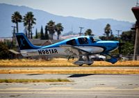 N981AR @ KRHV - Excelsior Metals Inc (Fresno, CA) 2015 Cirrus SR22T departing at Reid Hillview Airport, San Jose, CA. - by Chris Leipelt