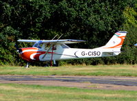 G-CISO @ EGTF - Cessna 150G at Fairoaks in the blistering heat. - by moxy
