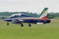 MM54539 @ LFOA - Italian Air Force Aermacchi MB-339PAN, N°11 of Frecce Tricolori Aerobatic Team 2016, Landing rwy 24, Avord Air Base 702 (LFOA) Open day 2016 - by Yves-Q