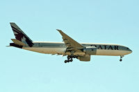 A7-BBD @ EGLL - Boeing 777-2DZLR [36016] (Qatar Airways) Home~G 24/07/2012. On approach 27L. - by Ray Barber