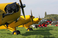 SE-IID @ LFQO - Seven taildraggers in a row: SE-IID, G-CCKW, G-NETY, OO-USK, G-INDI, N51PS and OO-PVI. - by Stefan De Sutter