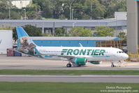 N235FR @ KTPA - Frontier Airbus A320 (N235FR) Pike the Otter sits on the ramp at PEMCO - by Donten Photography