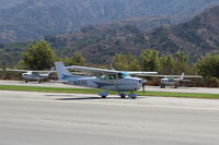 N66168 @ SZP - 1983 Cessna 172P, Lycoming O-320-D2J 160 Hp, landing roll Rwy 22 - by Doug Robertson