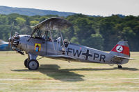 D-EGBR @ EDST - Taxying in on arrival at the 2016 Hahnweide Oldtimer Fliegertreffen - by alanh