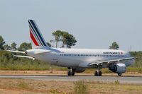 F-HBNK @ LFBD - Airbus A320-214, Lining up prior take off rwy 05, Bordeaux Mérignac airport (LFBD-BOD) - by Yves-Q