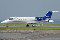 N65LJ @ EGFF - Learjet 60, EVA Air LLC Brooksville Florida based, previously n50287, OY-LGI, EC-JVB, seen parked up.