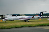 PT-ZJD @ EGLF - Taxying for take off at the 1998 Farnborough International Air Show. - by kenvidkid