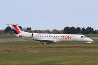 F-GRGG @ LFRB - Embraer EMB-145EU, Taxiing to boarding area, Brest-Bretagne Airport (LFRB-BES) - by Yves-Q