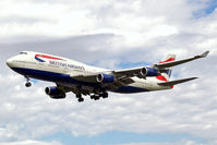 G-CIVF @ EGLL - Boeing 747-436 [25434] (British Airways) Heathrow~G 01/09/2006. On finals 27L. - by Ray Barber
