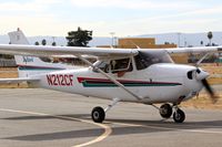 N212CF @ KRHV - Rucker Aviation Logistics Inc (Shingle Springs, CA) 1998 Cessna 172R taxing to transient before departure an hour later to KMHR at Reid Hillview Airport, San Jose, CA. - by Chris Leipelt
