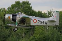 F-AZHK @ LFFQ - Douglas AD-4N Skyraider, Take off rwy 28, La Ferté-Alais airfield (LFFQ) Airshow 2015 - by Yves-Q