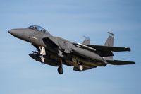 96-0202 @ EGUL - Assigned to the 492nd FS/48th FW, F-15E  96-0202 approaches Lakenheath on short finals to Runway 24  - by Steve Buckley