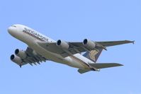 9V-SKS @ LFPG - Airbus A380-841, Take off rwy 27L, Roissy Charles De Gaulle airport (LFPG-CDG) - by Yves-Q