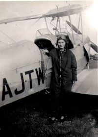 G-AJTW - I believe my uncle, Percy H G Samme, might have owned this aircraft back in 1947. The picture is of my mother standing beside it in her flying gear. - by Percy Samme