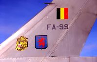 FA-99 @ EBBL - F-16A.1997-10.31 TIGER SQUADRON. - by Robert Roggeman