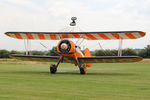 SE-BOG @ X5FB - Boeing N2S-3 Kaydet (B75N1), Fishburn Airfield, July 26th 2014. - by Malcolm Clarke