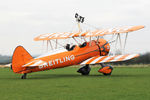 N74189 @ X5FB - Boeing PT-17/R985, Fishburn Airfield, April 5th 2014. - by Malcolm Clarke