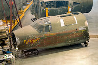 41-31773 @ KIAD - 'Flak-Bait' undergoing restoration at the Mary Baker Engen Restoration Hangar, Steven F. Udvar-Hazy Center. This B-26 flew 207 missions over Europe, the most by any USAAF bomber. Gen. Arnold decided to preserve this veteran of D-Day. - by Arjun Sarup