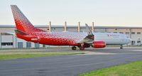 EI-RUR @ EGHH - Just painted to latest Rossiya livery - English side - by John Coates