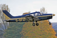 G-BPAF @ EGBP - Cherokee warrior II, Kemble based, previously N3199Q, seen departing runway 26 for a local flight. - by Derek Flewin