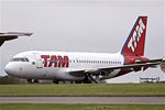 PT-MZC @ EGBP - TAM 1999 Airbus A319-132, c/n: 1092 on 'Breakers Row' at Kemble - by Terry Fletcher