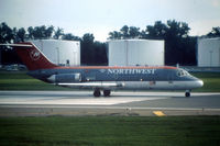 N8907E @ MSP - Scanned from original slide - taken from Departure area at MSP in early September 1996 - by Neil Henry