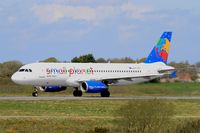 SP-HAG @ LFRB - Airbus A320-232, Take off run rwy 25L, Brest-Bretagne airport (LFRB-BES) - by Yves-Q