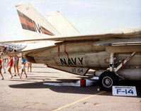 161624 @ BIL - VF-154 Grumman F-14A Tomcat 161624 (NK-107), at a Billings airshow, 1970's? Photo found in a family album. - by Jim Hellinger